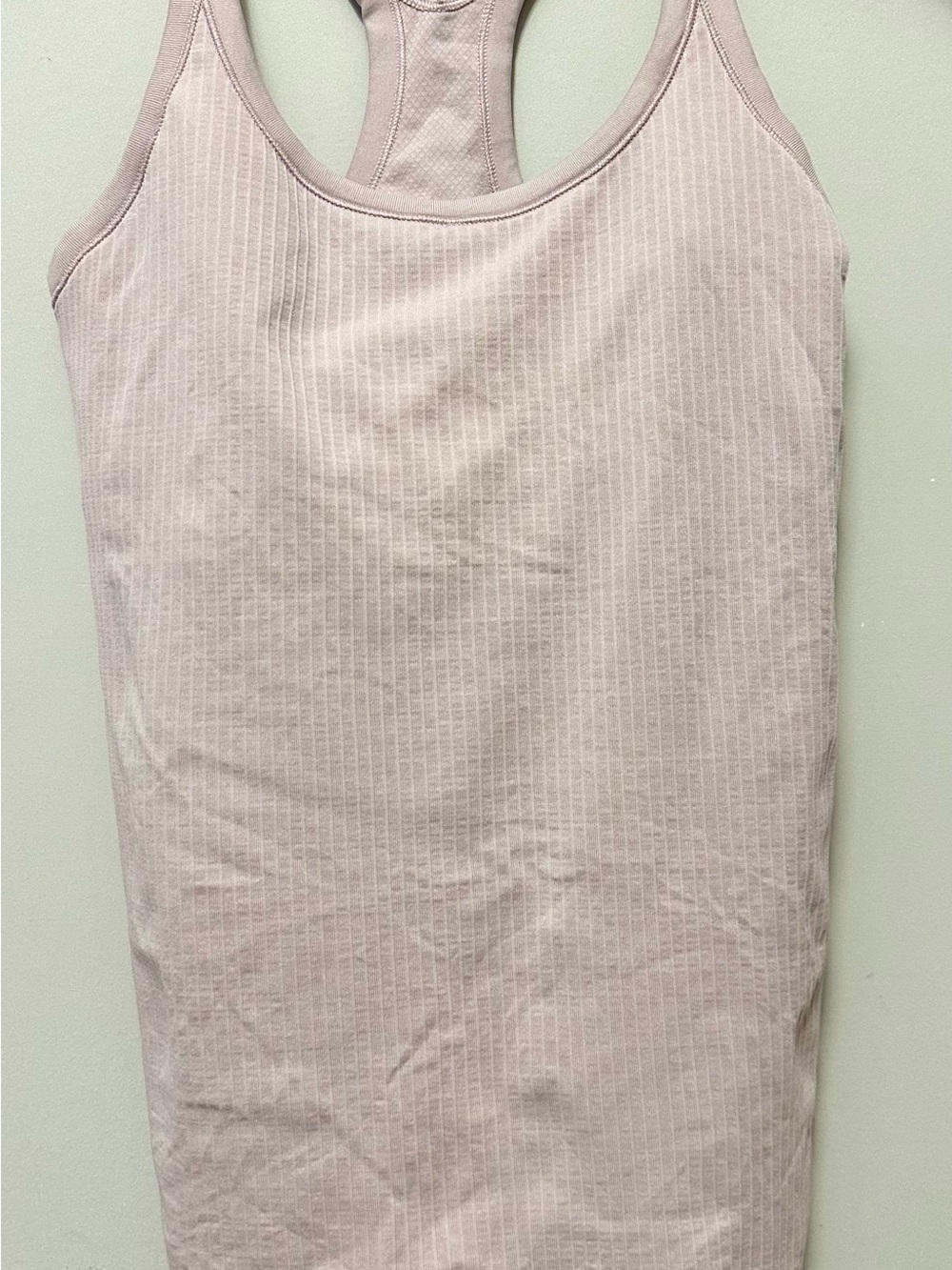 Lululemon Ebb to Street Ribbed Racerback Tank Top Built-In Bra Pastel Pink S / 6